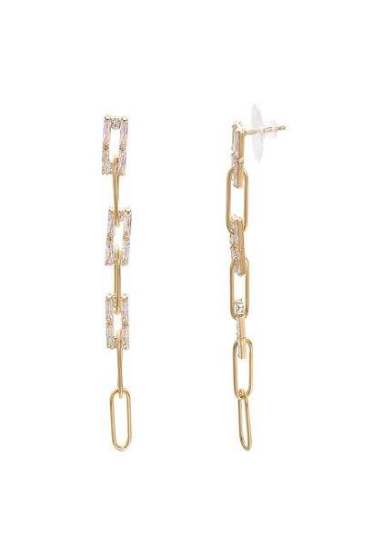 yoursfs fashion jewelry 18k gold plated hanging long chain zircon earrings woman christmas gift5022355, Silver
yoursfs fashion jewelry 18k gold plated hanging long chain zircon earrings woman christmas gift5022355, Silver