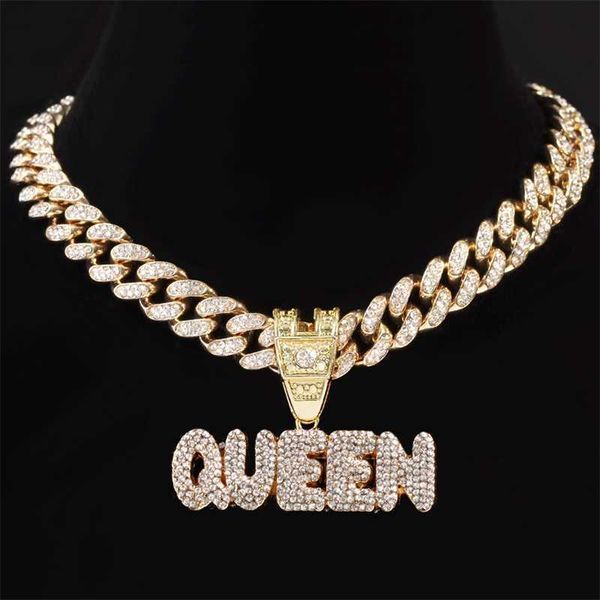 pendant necklaces men women hip hop king queen letter necklace iced out crystal miami cuban link chain choker jewelry 230613, Silver
pendant necklaces men women hip hop king queen letter necklace iced out crystal miami cuban link chain choker jewelry 230613, Silver