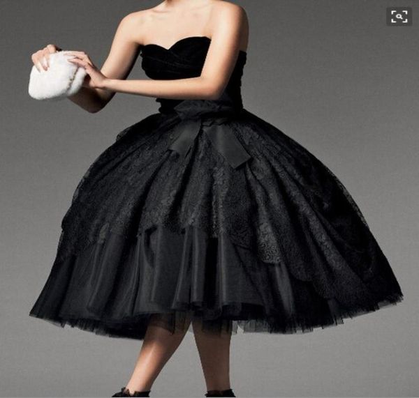 ball gown black lace evening dresses layered tea length prom dresses with sheath strapless velvet girl party gowns5240900, Black;red
ball gown black lace evening dresses layered tea length prom dresses with sheath strapless velvet girl party gowns5240900, Black;red