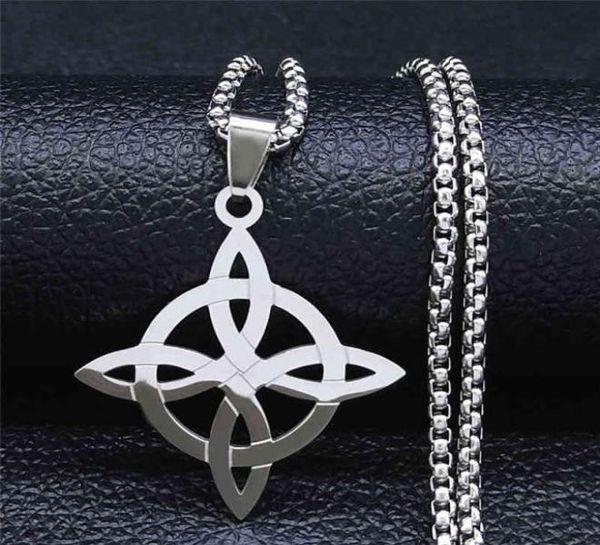 stainless steel witchcraft witch039s knot geometry long chain necklace for menwomen silver color jewelry bijoux femme n4273s027918328
stainless steel witchcraft witch039s knot geometry long chain necklace for menwomen silver color jewelry bijoux femme n4273s027918328
