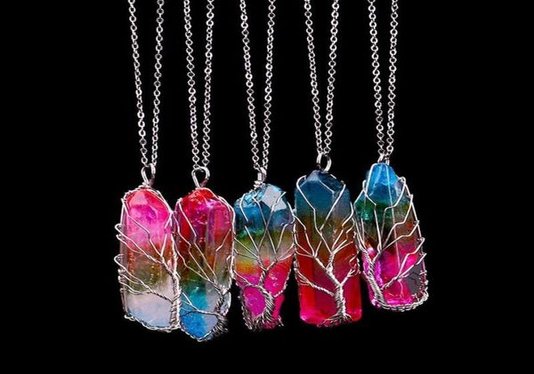 rainbow crystal quartz pendants necklace for women natural stones hexagonal prism healing point life tree chakra pendulum yoga cha4681642, Silver
rainbow crystal quartz pendants necklace for women natural stones hexagonal prism healing point life tree chakra pendulum yoga cha4681642, Silver