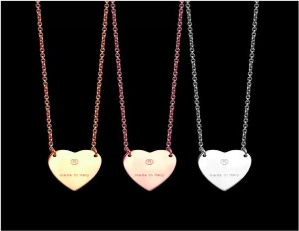 never fading stainless steel simple heart pendant necklaces 3 colors gold plated classic style logo printed women designer jewelry1049477, Silver
never fading stainless steel simple heart pendant necklaces 3 colors gold plated classic style logo printed women designer jewelry1049477, Silver