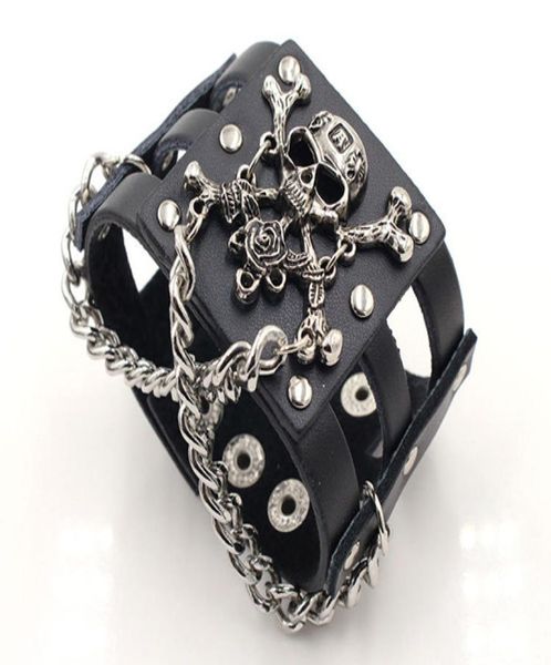 rock rivet wide cowhide skull bracelet punk leather hollow cuff bangle black leather dance bracelet2769004, Golden;silver
rock rivet wide cowhide skull bracelet punk leather hollow cuff bangle black leather dance bracelet2769004, Golden;silver