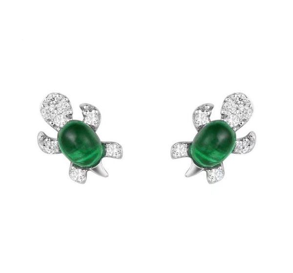 925 sterling silver chic retro turtle lovely emerald tortoise animal ear studs earrings women and girls gift1064230, Golden;silver
925 sterling silver chic retro turtle lovely emerald tortoise animal ear studs earrings women and girls gift1064230, Golden;silver