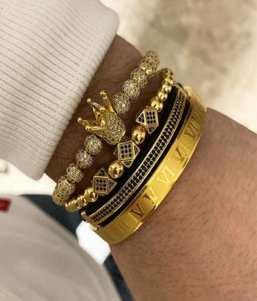 3pcssetbangle men bracelet jewelry crown charms macrame beads bracelets braiding man luxury jewelry for women bracelet gift8444324, Golden;silver
3pcssetbangle men bracelet jewelry crown charms macrame beads bracelets braiding man luxury jewelry for women bracelet gift8444324, Golden;silver