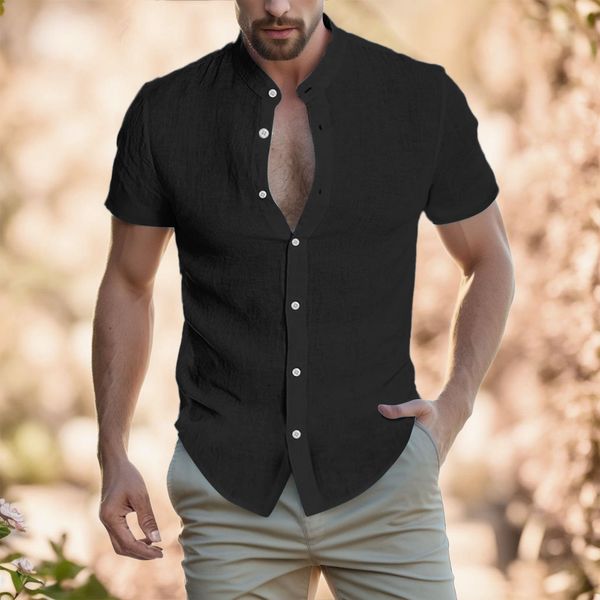 men's t shirts casual cardigan short sleeve collar shirt slim fit business oversized holiday european american style 230717, White;black
men's t shirts casual cardigan short sleeve collar shirt slim fit business oversized holiday european american style 230717, White;black