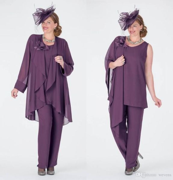 elegant purple mother of the bride pant suits with jackets jewel neck wedding guest dress plus size chiffon mothers groom9766862, Black;red
elegant purple mother of the bride pant suits with jackets jewel neck wedding guest dress plus size chiffon mothers groom9766862, Black;red