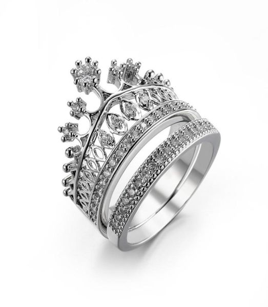 sz610 crown diamonique clear cz white gold filled wedding engagement party ring sets6846012, Silver
sz610 crown diamonique clear cz white gold filled wedding engagement party ring sets6846012, Silver