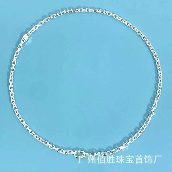 high version tiffay's new chain necklace s925 sterling silver fashion men and women's couple personality small market korean versi, Black
high version tiffay's new chain necklace s925 sterling silver fashion men and women's couple personality small market korean versi, Black
