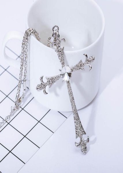 silver color alloy crystal cross pendant necklace fashion long chain necklaces for women statement jewelry girl gifts 88x57cm pe7107864
silver color alloy crystal cross pendant necklace fashion long chain necklaces for women statement jewelry girl gifts 88x57cm pe7107864
