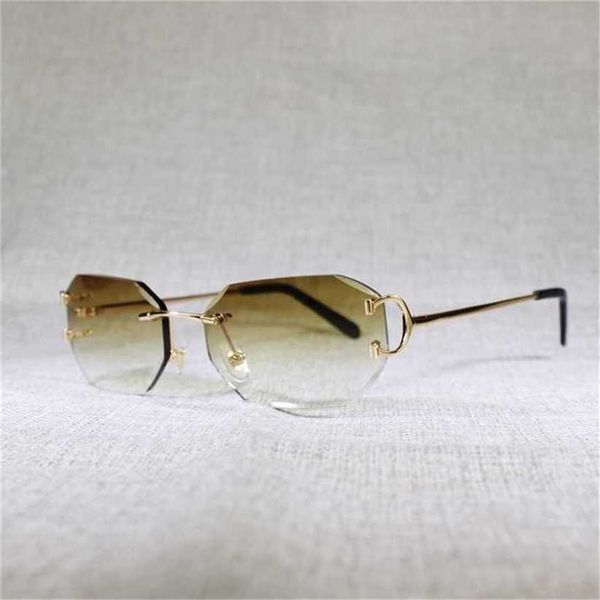 sunglasses 2023 designer new rimless wire men eyewear women for summer cutting clear glasses metal frame oculos gafaskajia new, White;black
sunglasses 2023 designer new rimless wire men eyewear women for summer cutting clear glasses metal frame oculos gafaskajia new, White;black