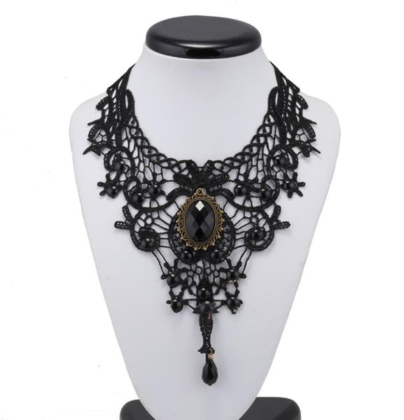 vintage fashion gothic choker crystal black lace necklace women chockers steampunk jewelry5363510, Golden;silver
vintage fashion gothic choker crystal black lace necklace women chockers steampunk jewelry5363510, Golden;silver