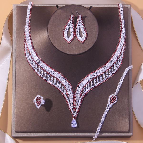 wedding jewelry sets stonefans luxury red hollow bride set for women crystal water drop dubai fashion show accessories 230717, Slivery;golden
wedding jewelry sets stonefans luxury red hollow bride set for women crystal water drop dubai fashion show accessories 230717, Slivery;golden