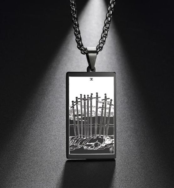 pendant necklaces dawapara vintage box chain talisman necklace the suit of swords tarot card amulet stainless steel golden black j8526271, Silver
pendant necklaces dawapara vintage box chain talisman necklace the suit of swords tarot card amulet stainless steel golden black j8526271, Silver