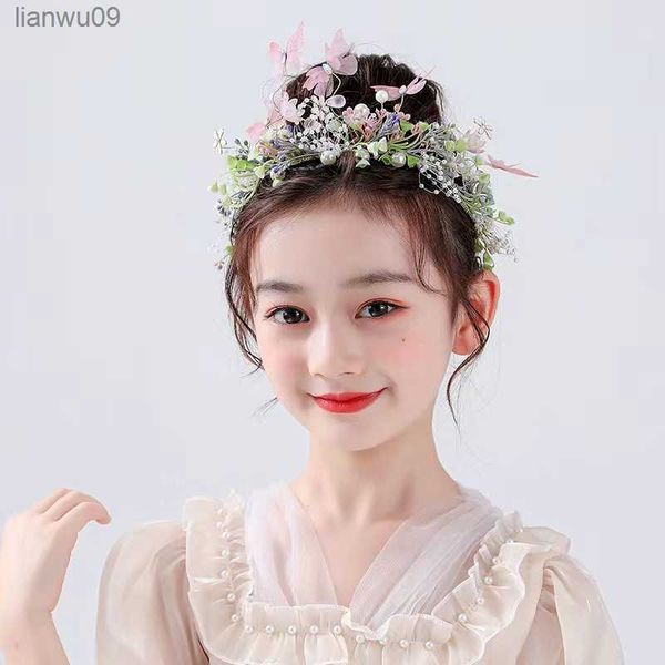 super fairy children's garland birthday headdress girl's headflower headband crown little girl show butterfly mori tied corolla l2, White;golden
super fairy children's garland birthday headdress girl's headflower headband crown little girl show butterfly mori tied corolla l2, White;golden