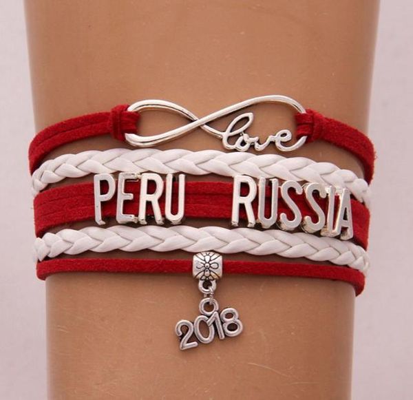 infinity love peru russia bracelet 2018 soccer charm leather wrap men sport bracelets bangles for women jewelry1082258, Golden;silver
infinity love peru russia bracelet 2018 soccer charm leather wrap men sport bracelets bangles for women jewelry1082258, Golden;silver