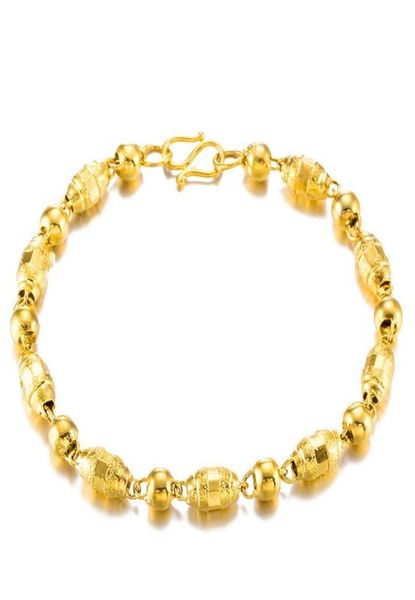 5mm beads wrist chain bracelet men jewelry 18k yellow gold filled classic fashion gift4155476, Black
5mm beads wrist chain bracelet men jewelry 18k yellow gold filled classic fashion gift4155476, Black