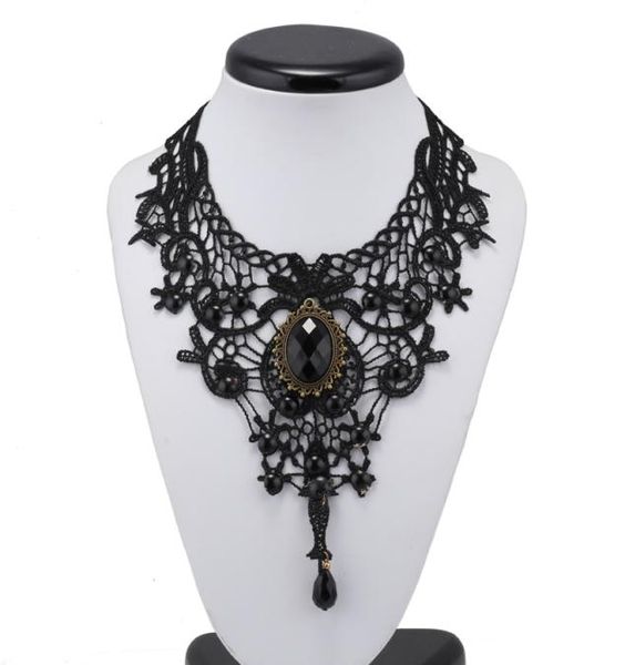 vintage fashion gothic choker crystal black lace necklace women chockers steampunk jewelry2328932, Golden;silver
vintage fashion gothic choker crystal black lace necklace women chockers steampunk jewelry2328932, Golden;silver