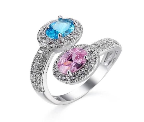 pink blue zircon white gold filled lover engagement wedding finger ring sz6106342661, Silver
pink blue zircon white gold filled lover engagement wedding finger ring sz6106342661, Silver