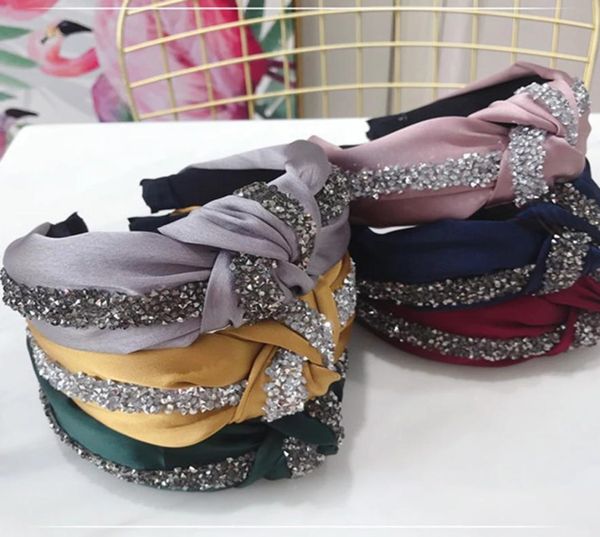 fashion shiny rhinestone hairband women solid wide side headband knot hair hoop girls hair accessories headwear5687807, Silver
fashion shiny rhinestone hairband women solid wide side headband knot hair hoop girls hair accessories headwear5687807, Silver