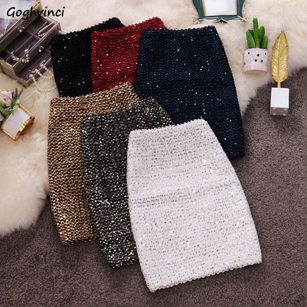 

skirts sequined party mini skirts women high waist cute a-line clubwear autumn y2k clothes retro korean fashion style faldas mujer 230717, Black