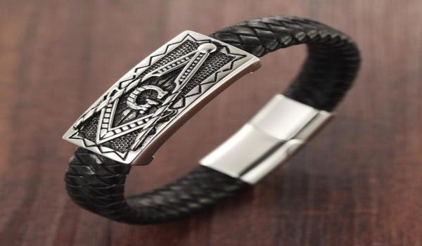 the design is novel stainless steel magnet clasp genuine leather bracelet masonry masonic men2063634, Golden;silver
the design is novel stainless steel magnet clasp genuine leather bracelet masonry masonic men2063634, Golden;silver