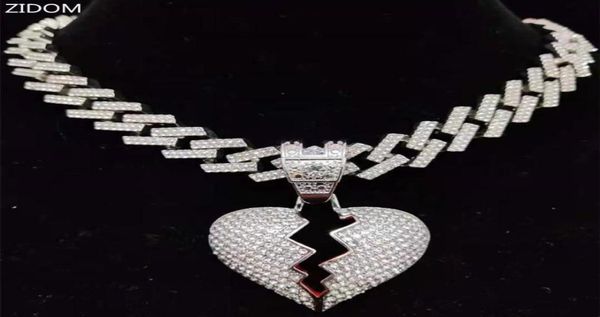 men women hip hop iced out bling heart pendant necklace with 13mm rhombus cuban chain hiphop necklaces fashion jewelry gifts8058753, Silver
men women hip hop iced out bling heart pendant necklace with 13mm rhombus cuban chain hiphop necklaces fashion jewelry gifts8058753, Silver