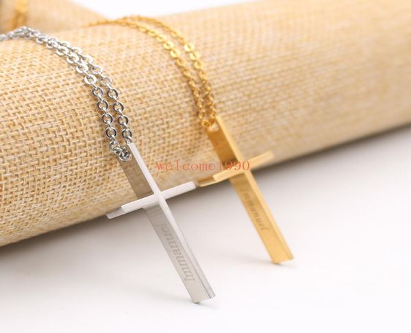 2017 holiday gift for men women gold silver stainless steel emmanuel cross pendant necklace 22mm 20 inch oval chain7826440
2017 holiday gift for men women gold silver stainless steel emmanuel cross pendant necklace 22mm 20 inch oval chain7826440