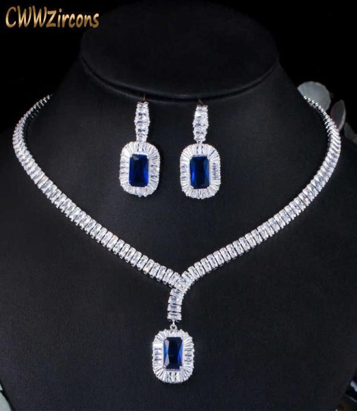 bling square drop dark blue cubic zircon necklace and earring party jewelry set for wedding brides t507 2107145074072, Silver
bling square drop dark blue cubic zircon necklace and earring party jewelry set for wedding brides t507 2107145074072, Silver