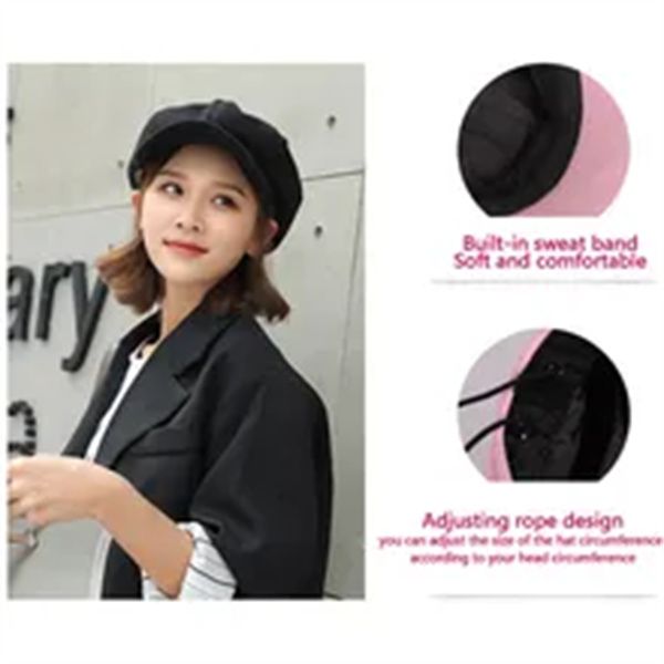 fashion women's wool beret hats casual newsboy hat stylish artist painter newsboy caps, elegant shape a141, White;black
fashion women's wool beret hats casual newsboy hat stylish artist painter newsboy caps, elegant shape a141, White;black