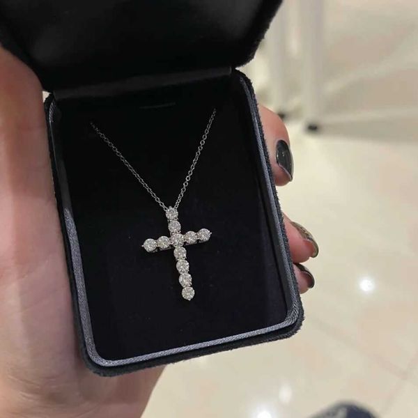 high version tiffay cross necklace 925 sterling silver diamonds full sky star plated with 18k gold diamond pendant collar chain, Black
high version tiffay cross necklace 925 sterling silver diamonds full sky star plated with 18k gold diamond pendant collar chain, Black