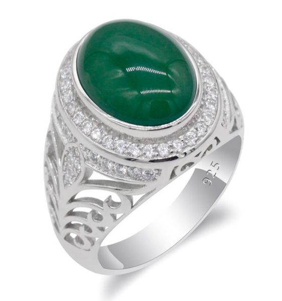 men ring with natural green agate stone 925 sterling silver vintage hollow design turkish elegant jewelry gifr for male women8893235, Golden;silver
men ring with natural green agate stone 925 sterling silver vintage hollow design turkish elegant jewelry gifr for male women8893235, Golden;silver