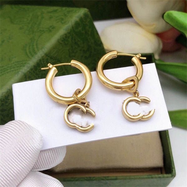 retro stud ggity designer charm earrings interlocking letter g eardrop women simple style party earring with box 340, Golden;silver
retro stud ggity designer charm earrings interlocking letter g eardrop women simple style party earring with box 340, Golden;silver