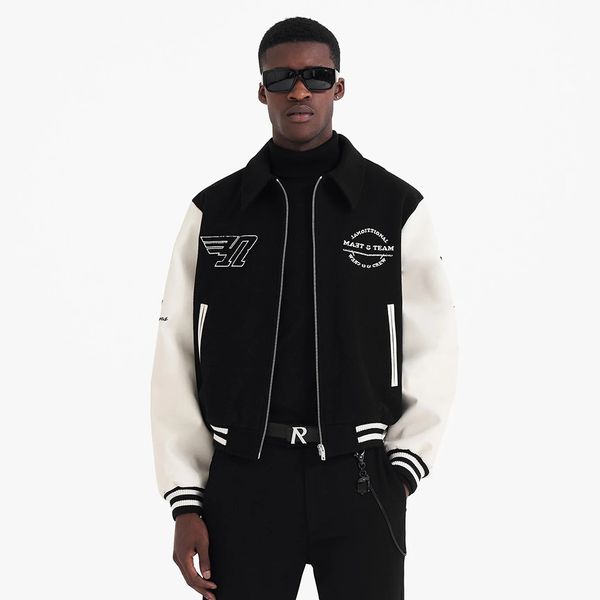 23fw new woman men's jackets autumn winter racing team baseball jackets high end leather sleeve classic letter embroidered coats fashio, Black;brown
23fw new woman men's jackets autumn winter racing team baseball jackets high end leather sleeve classic letter embroidered coats fashio, Black;brown
