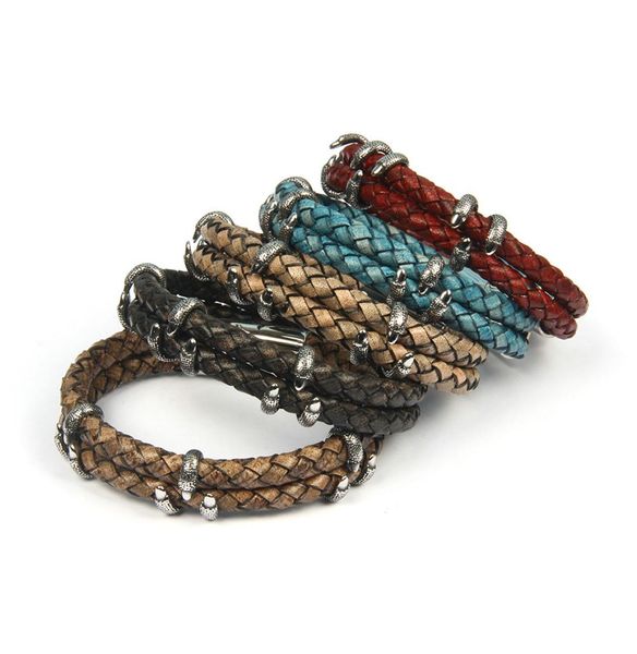 new dragon claw genuine double leather bracelets fashion cool men bracelet jewelry mens stainless steel silver bangles3372529, Black
new dragon claw genuine double leather bracelets fashion cool men bracelet jewelry mens stainless steel silver bangles3372529, Black