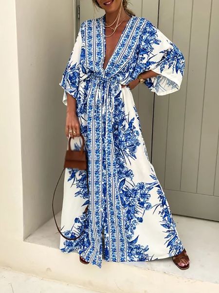 basic casual dresses bohemian deep v-neck waist stretch dress women's spring pattern print vintage long dress summer short sleeve loose, Black;gray
basic casual dresses bohemian deep v-neck waist stretch dress women's spring pattern print vintage long dress summer short sleeve loose, Black;gray