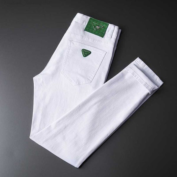 designer jeans summer european fashion brand white jeans men high elastic slim fit youth casual small leg pants han ban bo, Blue
designer jeans summer european fashion brand white jeans men high elastic slim fit youth casual small leg pants han ban bo, Blue