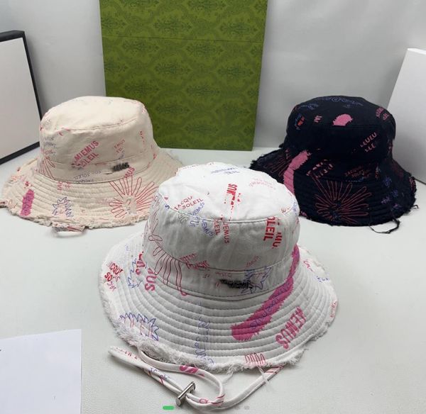 summer graffiti washed big-brimmed fisherman's hat holiday raw edge sling sunshade hat, Blue;gray
summer graffiti washed big-brimmed fisherman's hat holiday raw edge sling sunshade hat, Blue;gray