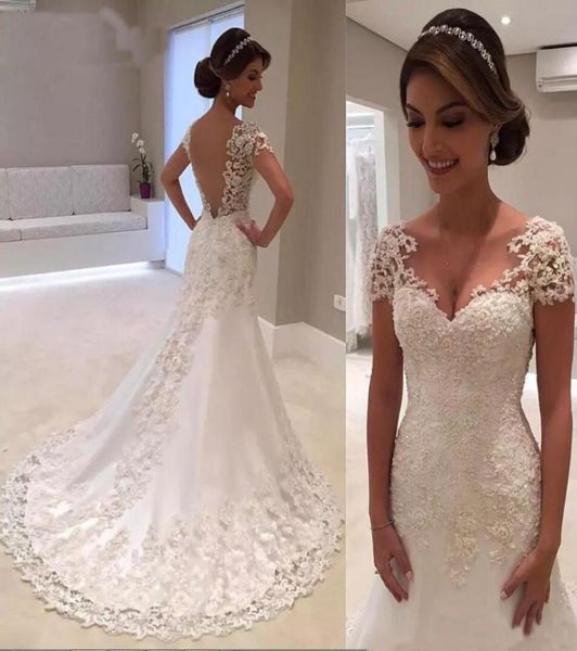 backless 2021 lace appliques mermaid african wedding dresses gowns v neck short sleeve beading pearls bridal custom vestidos 6867576, White
backless 2021 lace appliques mermaid african wedding dresses gowns v neck short sleeve beading pearls bridal custom vestidos 6867576, White
