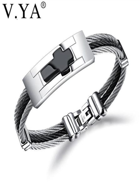 charm bracelets vya 3 rows wire chain cuff cross stainless steel men punk diy custom engrave man jewelries black silver color ban9171086, Golden;silver
charm bracelets vya 3 rows wire chain cuff cross stainless steel men punk diy custom engrave man jewelries black silver color ban9171086, Golden;silver