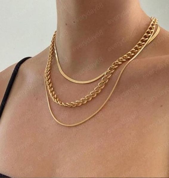fashion multilayered chain necklace for women vintage gold color three layer chains choker sweater necklace party jewelry g8265610, Golden;silver
fashion multilayered chain necklace for women vintage gold color three layer chains choker sweater necklace party jewelry g8265610, Golden;silver