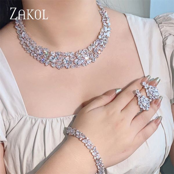 wedding jewelry sets zakol brand luxury white dubai nigeria set for women aaa cz zirconia earrings necklace bridal dress sp2002 230717, Slivery;golden
wedding jewelry sets zakol brand luxury white dubai nigeria set for women aaa cz zirconia earrings necklace bridal dress sp2002 230717, Slivery;golden