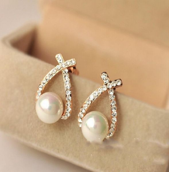 korean cross pearl earring for women flash diamond earrings for ladies exquisite fashion earrings special pearl jewelry8585433, Silver
korean cross pearl earring for women flash diamond earrings for ladies exquisite fashion earrings special pearl jewelry8585433, Silver