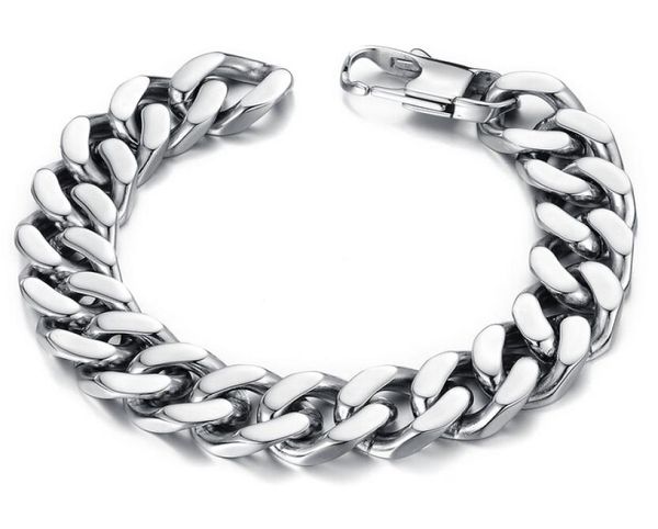 101214mm curb cuban stainless steel bracelet mens chain clasp link bracelets silver tone jewelry gift promotion9986100, Black
101214mm curb cuban stainless steel bracelet mens chain clasp link bracelets silver tone jewelry gift promotion9986100, Black