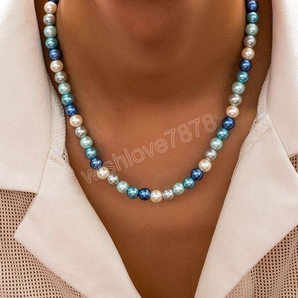 multicolor imitation pearl beads short choker necklace men trendy beaded chains collar on neck accessories 2023 fashion jewelry, Golden;silver
multicolor imitation pearl beads short choker necklace men trendy beaded chains collar on neck accessories 2023 fashion jewelry, Golden;silver