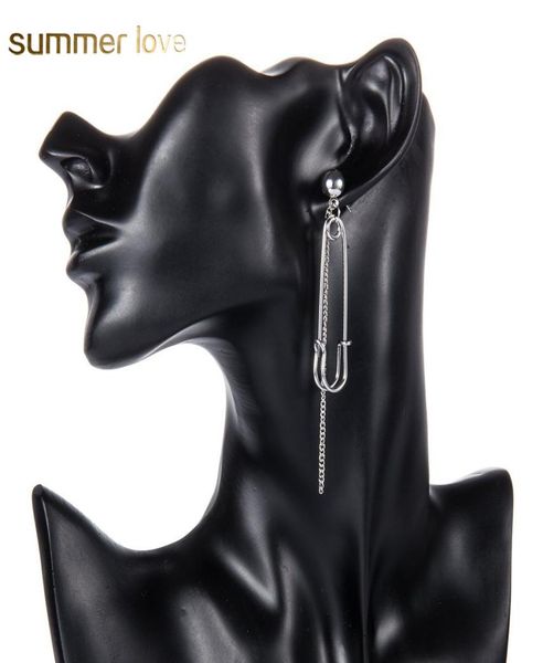 new punk style safety geometry chain pin charm earrings asymmetry lrregular long earrings for women fashion jewelry lover gift bij8140281, Silver
new punk style safety geometry chain pin charm earrings asymmetry lrregular long earrings for women fashion jewelry lover gift bij8140281, Silver