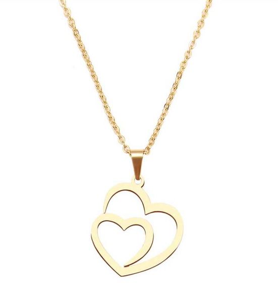 creative stainless steel necklace for women man hollow double heart rose gold choker pendant necklace engagement jewelry8006452, Silver
creative stainless steel necklace for women man hollow double heart rose gold choker pendant necklace engagement jewelry8006452, Silver