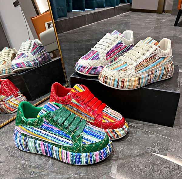 women platform shoes rhinestones thick-soled shoes shining crystal sneakers trend casual sneakers girls dress shoes, Black
women platform shoes rhinestones thick-soled shoes shining crystal sneakers trend casual sneakers girls dress shoes, Black