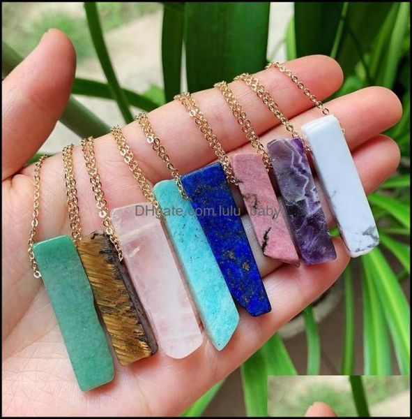 pendant necklaces pendants jewelry natural stone necklace irregar rec quartz pendum healing point amethysts lapis crystal for wome6881427, Silver
pendant necklaces pendants jewelry natural stone necklace irregar rec quartz pendum healing point amethysts lapis crystal for wome6881427, Silver