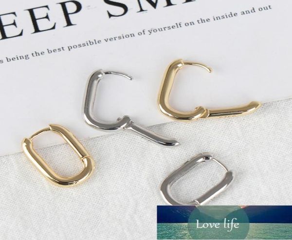 1 pair simple design geometric rectangular lock buckle metal oval shape small hoop earrings women party jewelry factory expe7399841, Golden;silver
1 pair simple design geometric rectangular lock buckle metal oval shape small hoop earrings women party jewelry factory expe7399841, Golden;silver